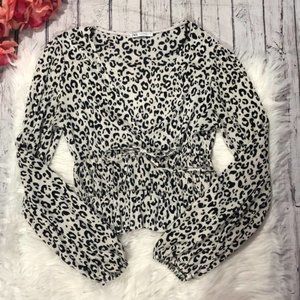 Zara Leopard Blouse